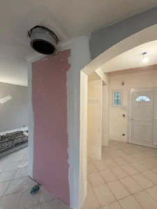 Rénovation plâtrerie coupe feu maison Octeville-sur-Mer 